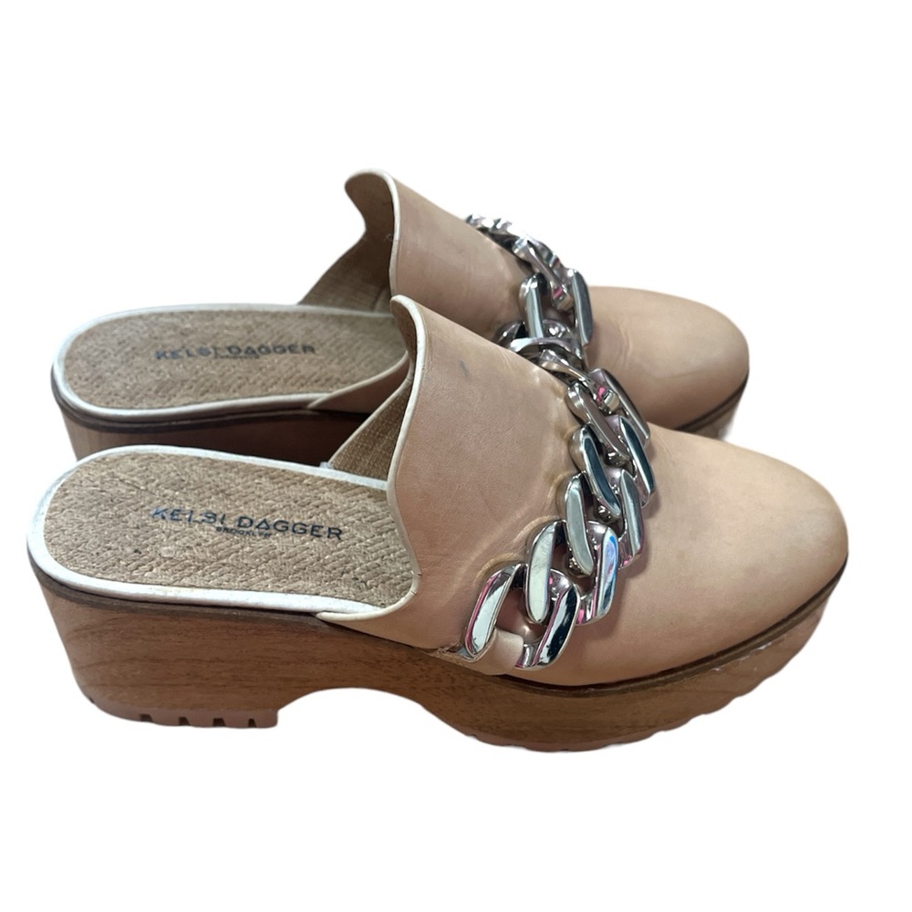 Kelsi Dagger Leather Clogs Size 7.5